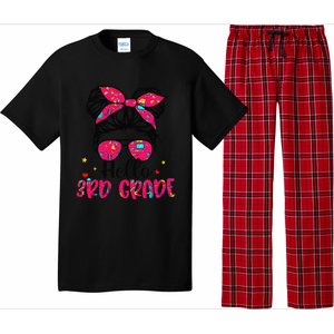 Hello 3rd Grade Messy Bun Back To School First Day Pajama Set