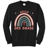 Hello 3rd Grade Rainbow Heart Back To School Teachers Sweatshirt