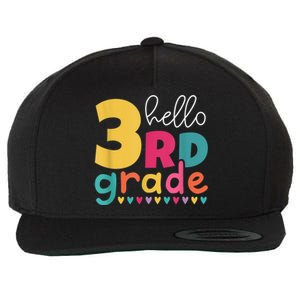 Hello 3Rd Grade First Day Back To School Third Grade Teacher Gift Wool Snapback Cap