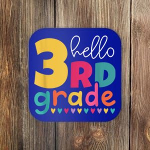 Hello 3Rd Grade First Day Back To School Third Grade Teacher Gift Coaster