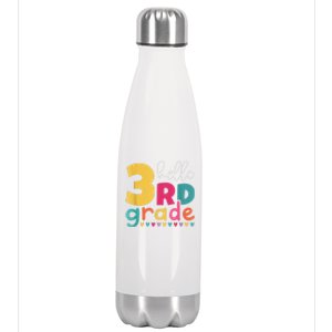 Hello 3Rd Grade First Day Back To School Third Grade Teacher Gift Stainless Steel Insulated Water Bottle