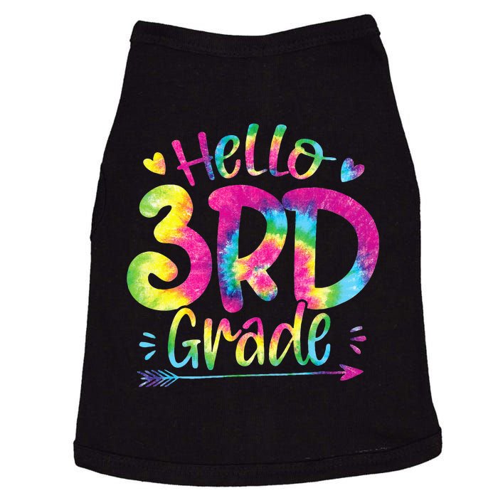 Hello 3rd Grade Teachers Students Tie Dye Back To School Doggie Tank