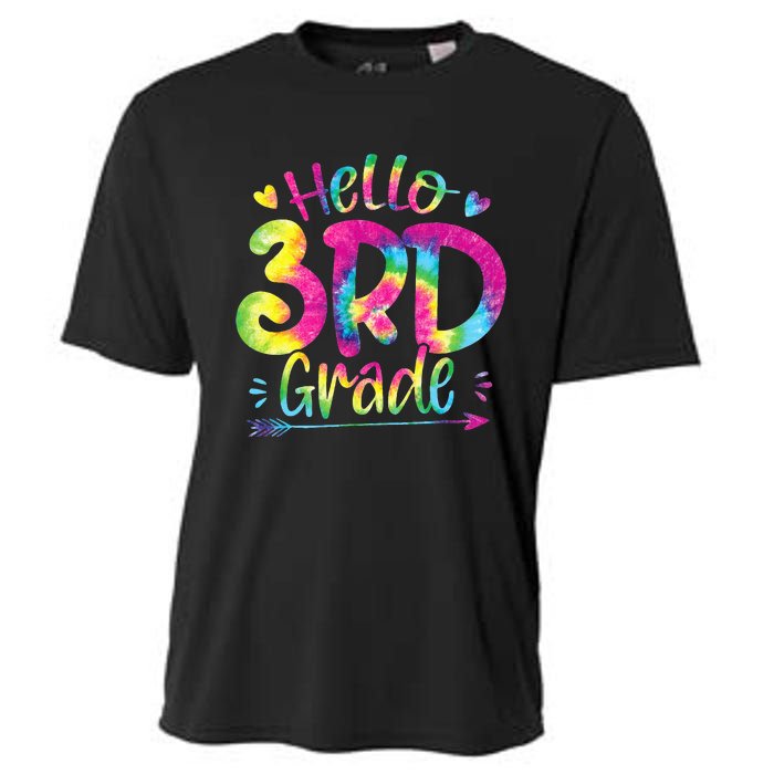 Hello 3rd Grade Teachers Students Tie Dye Back To School Cooling Performance Crew T-Shirt