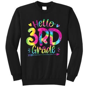 Hello 3rd Grade Teachers Students Tie Dye Back To School Sweatshirt