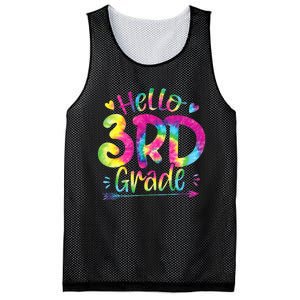 Hello 3rd Grade Teachers Students Tie Dye Back To School Mesh Reversible Basketball Jersey Tank