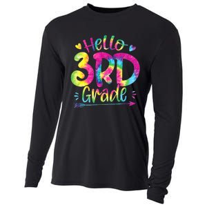 Hello 3rd Grade Teachers Students Tie Dye Back To School Cooling Performance Long Sleeve Crew