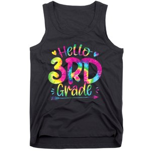 Hello 3rd Grade Teachers Students Tie Dye Back To School Tank Top