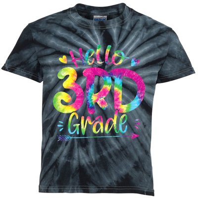 Hello 3rd Grade Teachers Students Tie Dye Back To School Kids Tie-Dye T-Shirt