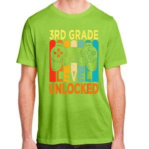 Hello 3rd Grade Level Unlocked Video Game Back To School Adult ChromaSoft Performance T-Shirt