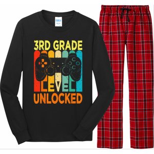 Hello 3rd Grade Level Unlocked Video Game Back To School Long Sleeve Pajama Set