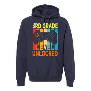 Hello 3rd Grade Level Unlocked Video Game Back To School Premium Hoodie