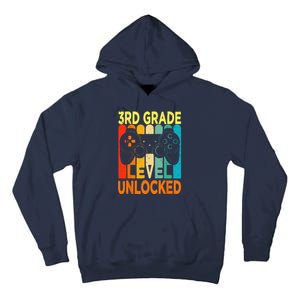 Hello 3rd Grade Level Unlocked Video Game Back To School Tall Hoodie