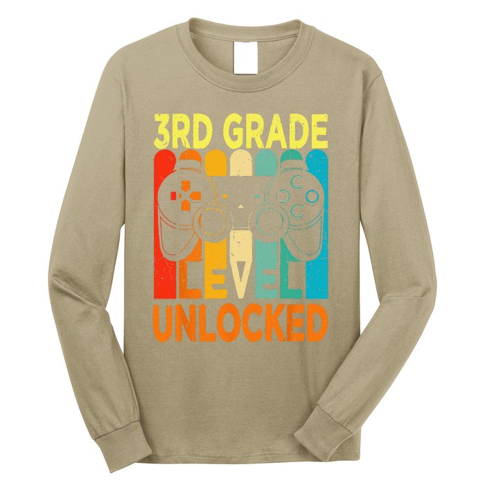 Hello 3rd Grade Level Unlocked Video Game Back To School Long Sleeve Shirt