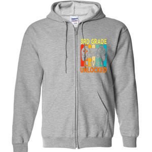 Hello 3rd Grade Level Unlocked Video Game Back To School Full Zip Hoodie