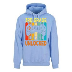 Hello 3rd Grade Level Unlocked Video Game Back To School Unisex Surf Hoodie