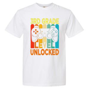 Hello 3rd Grade Level Unlocked Video Game Back To School Garment-Dyed Heavyweight T-Shirt