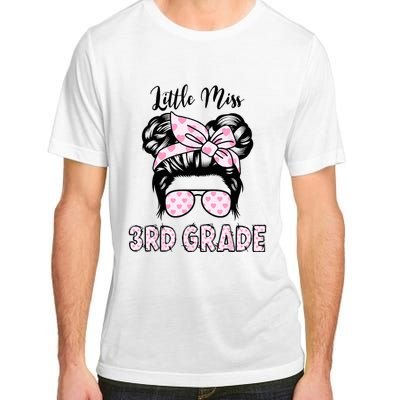 Hello 3rd Grade Messy Bun Cute Heart Back To School Adult ChromaSoft Performance T-Shirt