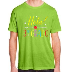 Hello 3rd Grade Spanish Teacher First Day Of School Adult ChromaSoft Performance T-Shirt