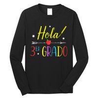 Hello 3rd Grade Spanish Teacher First Day Of School Long Sleeve Shirt