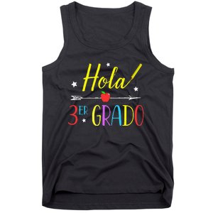 Hello 3rd Grade Spanish Teacher First Day Of School Tank Top