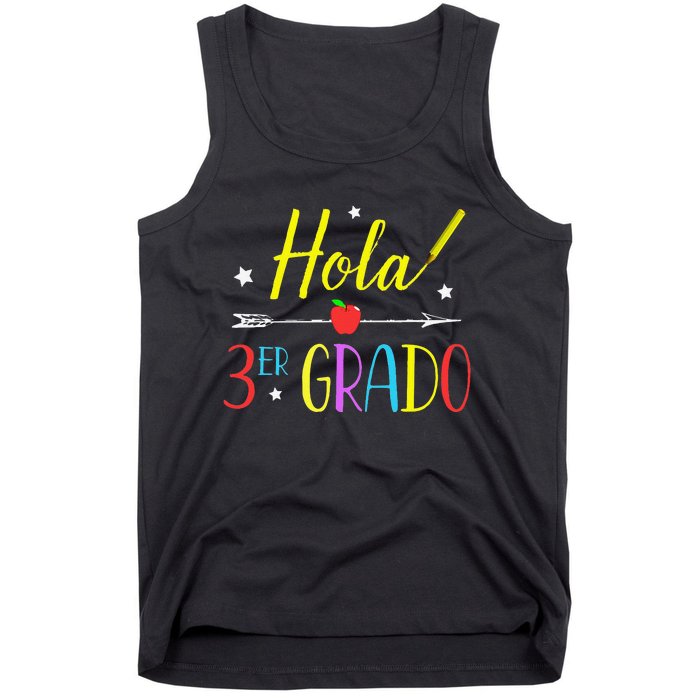 Hello 3rd Grade Spanish Teacher First Day Of School Tank Top