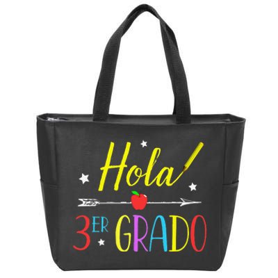 Hello 3rd Grade Spanish Teacher First Day Of School Zip Tote Bag