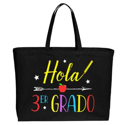 Hello 3rd Grade Spanish Teacher First Day Of School Cotton Canvas Jumbo Tote