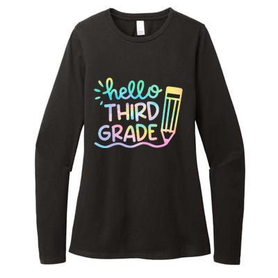 Hello 3rd Grade Tie Dye Teachers Kids Back To School Funny Womens CVC Long Sleeve Shirt