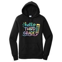 Hello 3rd Grade Tie Dye Teachers Kids Back To School Funny Women's Pullover Hoodie