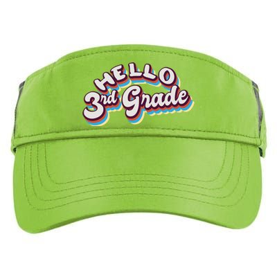 Hello 3rd Grade Colorful Adult Drive Performance Visor