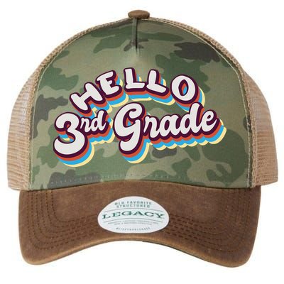 Hello 3rd Grade Colorful Legacy Tie Dye Trucker Hat