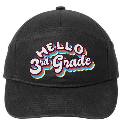 Hello 3rd Grade Colorful 7-Panel Snapback Hat