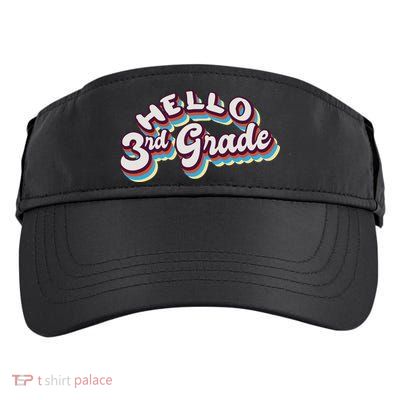 Hello 3rd Grade Colorful Adult Drive Performance Visor