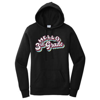 Hello 3rd Grade Colorful Women's Pullover Hoodie