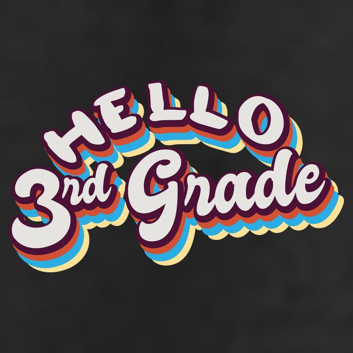 Hello 3rd Grade Colorful Hat