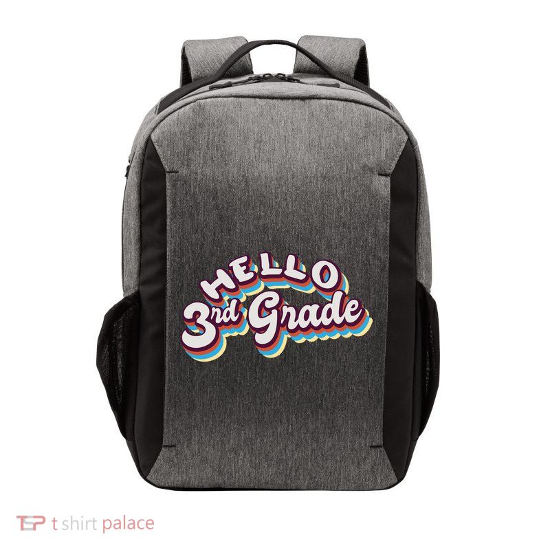 Hello 3rd Grade Colorful Vector Backpack