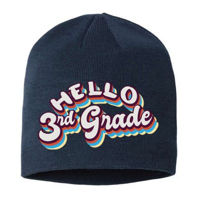 Hello 3rd Grade Colorful Sustainable Beanie