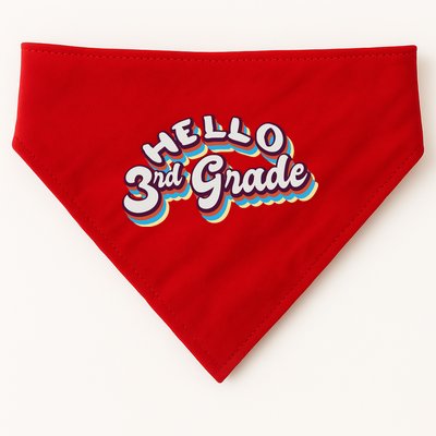 Hello 3rd Grade Colorful USA-Made Doggie Bandana