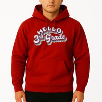 Hello 3rd Grade Colorful Hoodie