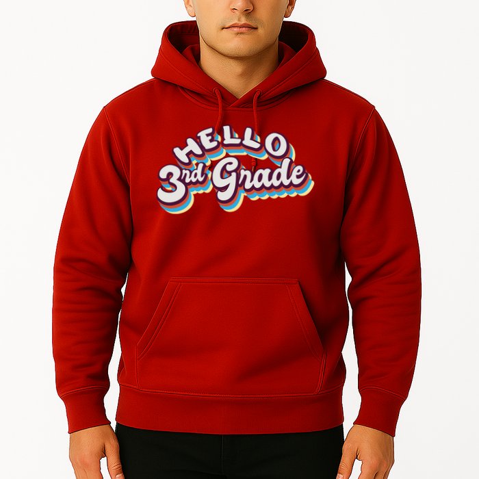 Hello 3rd Grade Colorful Hoodie
