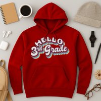 Hello 3rd Grade Colorful Hoodie