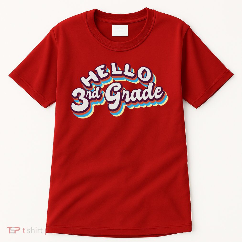Hello 3rd Grade Colorful Tall T-Shirt