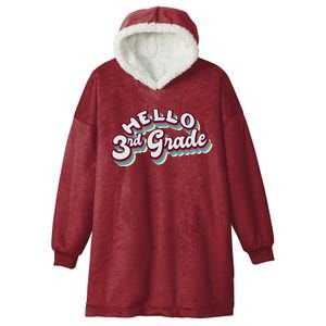 Hello 3rd Grade Colorful Hooded Wearable Blanket