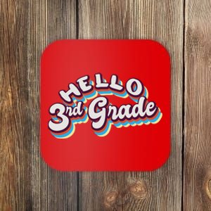 Hello 3rd Grade Colorful Coaster