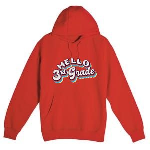 Hello 3rd Grade Colorful Premium Pullover Hoodie