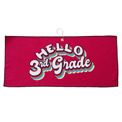 Hello 3rd Grade Colorful Large Microfiber Waffle Golf Towel