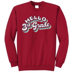 Hello 3rd Grade Colorful Tall Sweatshirt