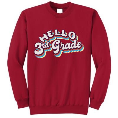 Hello 3rd Grade Colorful Tall Sweatshirt