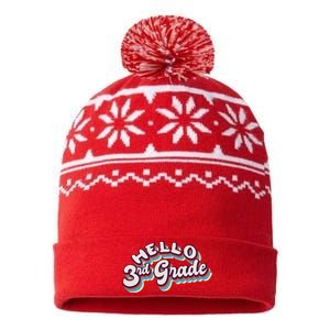 Hello 3rd Grade Colorful USA-Made Snowflake Beanie