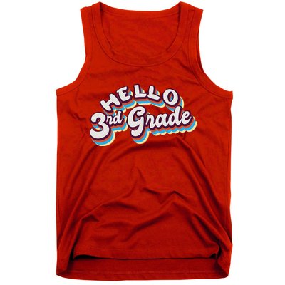 Hello 3rd Grade Colorful Tank Top
